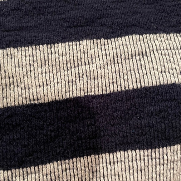 MADEWELL Off The Shoulder Striped Navy and Grey Top size XXS - Picture 5 of 6